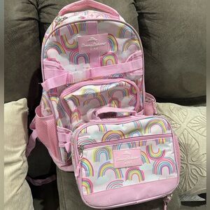Tommy Bahama kids, rainbow, backpack, and lunchbox